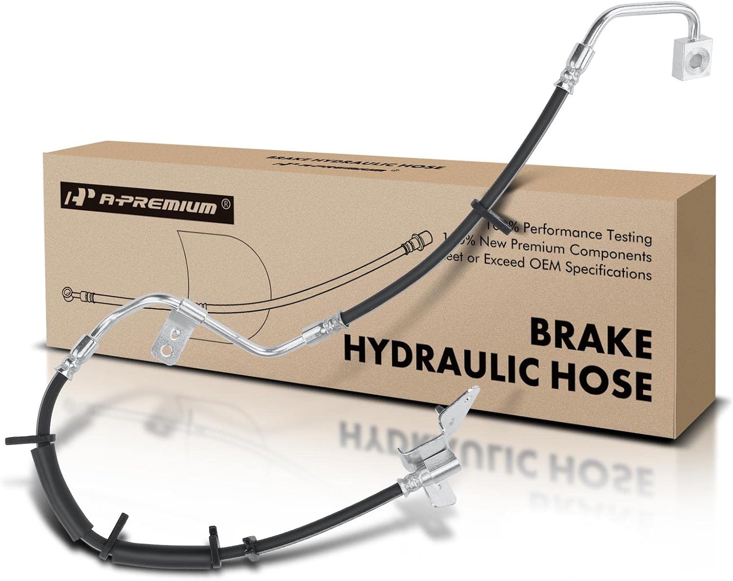 A-Premium Front Passenger Brake Hydraulic Hose Compatible with Jeep Models - Grand Cherokee 2003-2004
