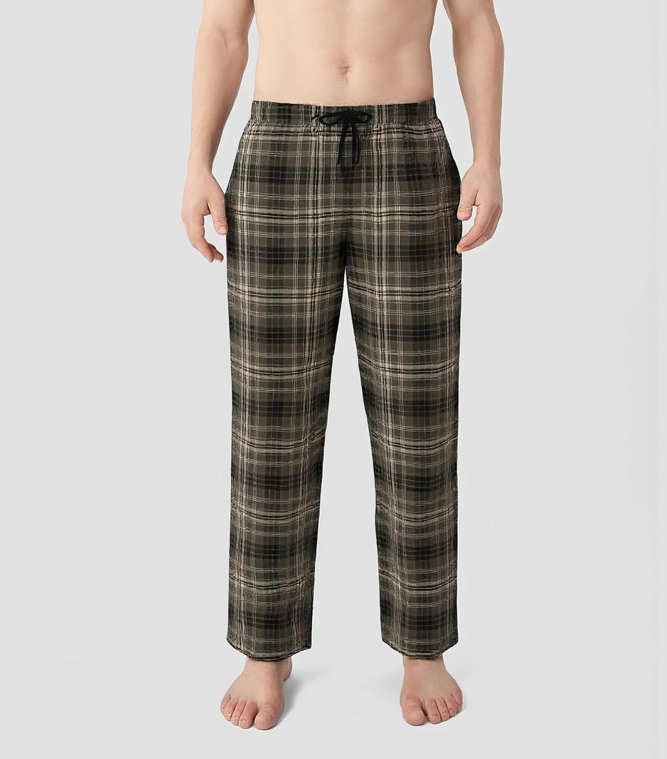 DAVID ARCHY Mens Flannel Pajama Pants Soft Cotton PJ Bottoms, Warm Plaid Lounge Sleep Pants with Pockets, Relaxed Fit 2-pack - Image 4
