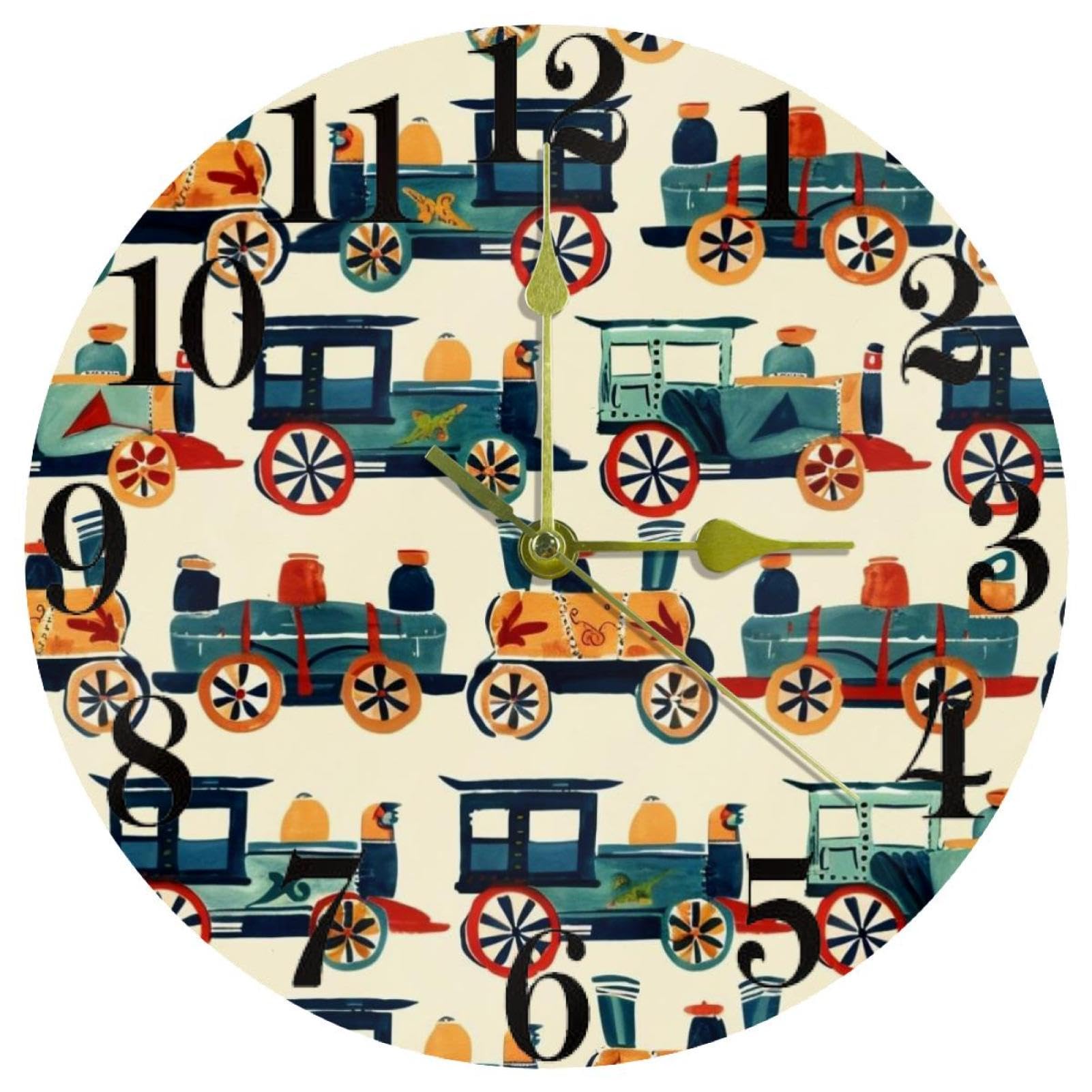Horloge murale ronde train cadeau idéal pour chambre