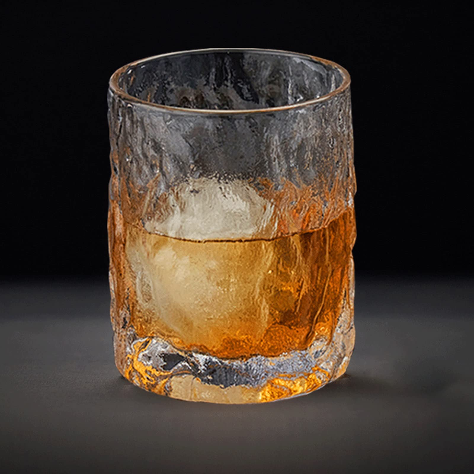 Szklanki do wody Młotkowany szklany kubek do whisky 2-częściowy zestaw 10 uncji szkła bezołowiowego Zachodnie szkło do wina Domowe szkło do piwa lodowcowego Zestaw szklanek do napojów Szklane kubki