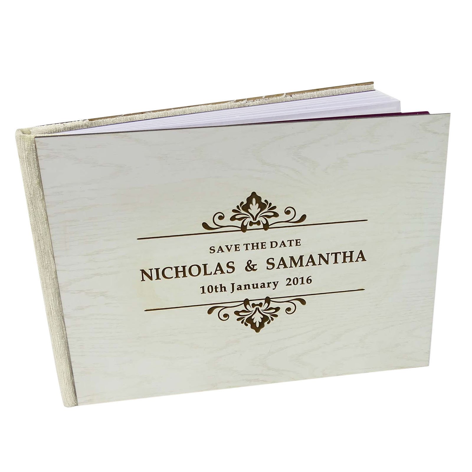 Darling Personalizzabile Con Nome Inciso Legno Libro Degli