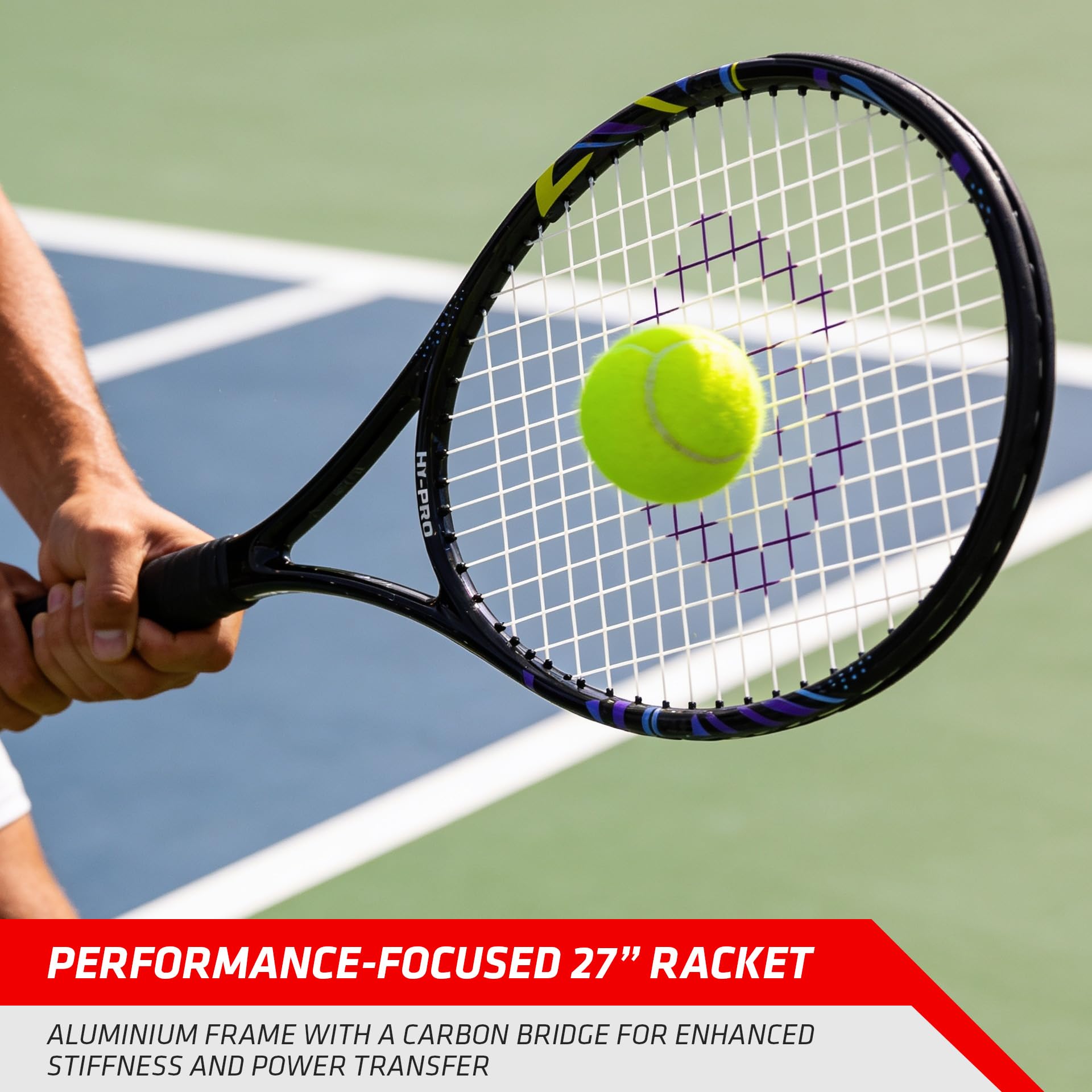 Hy-Pro Racchetta da tennis in carbonio composito, 68,6 cm