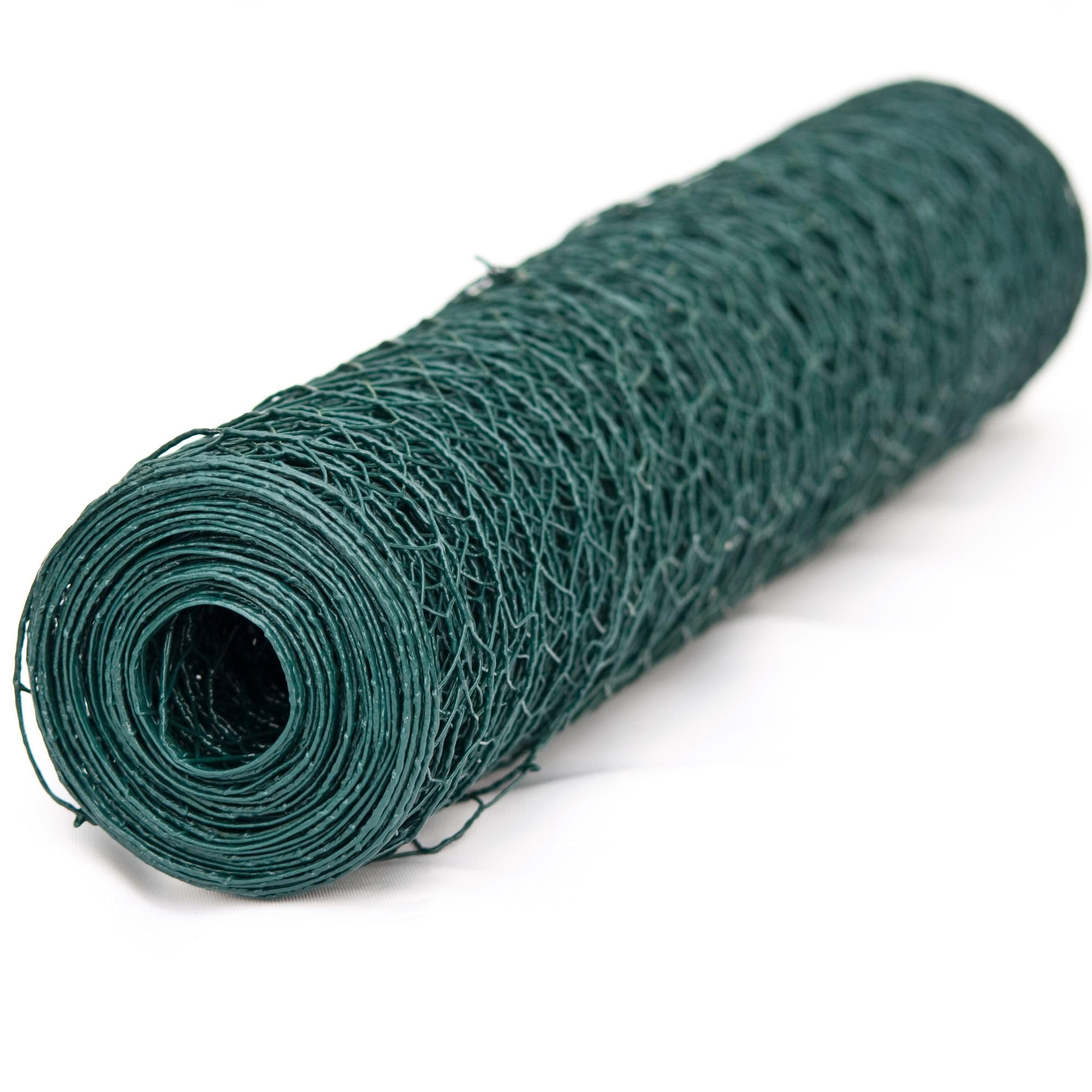 Windhager Hexagonal wicker, plastic-coated, fencing basic border, vole protection, raised bed, gutter cover, green, mesh size 13 mm, 10 x 1 m x 1 mm, 70097 — image 1
