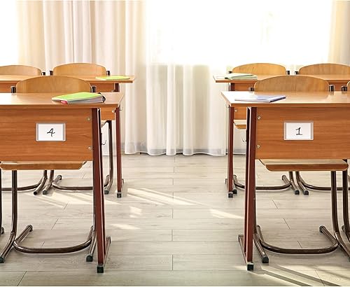 Miniatura 7 de Outus 100 bolsillos autoadhesivos para tarjetas de índice con tarjetas en blanco, 4 x 2.5 bolsillos adhesivos transparentes, soportes para