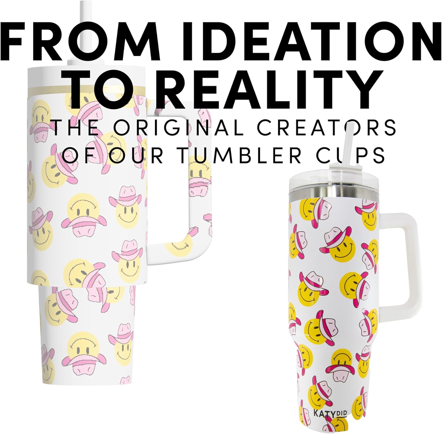 KATYDID 38oz Stainless Steel Tumbler with Handle and Straw - Dishwasher Safe Insulated Tumbler for All-Day Hot or Cold Coffee, Water, Tea, Smoothies and More (Easter Peeps) - Image 4