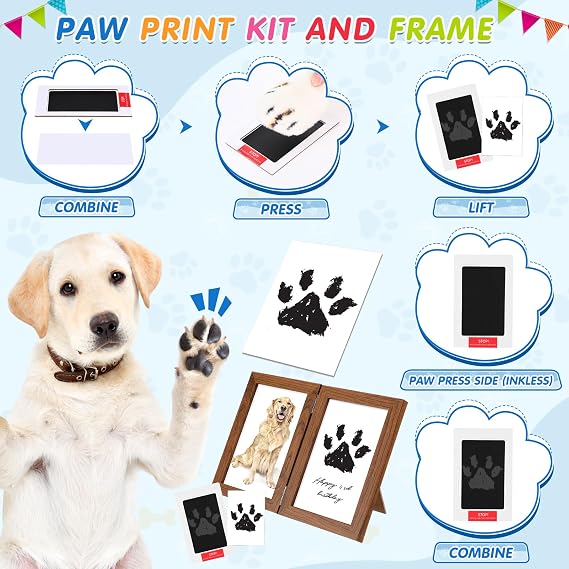 Gemscream 14 Pcs Dog Birthday Toy Gifts Dog Birthday Cake Puppy Interactive Squeak Toys Decorations for Small and Medium Dogs Supplies(Blue)