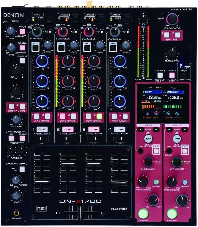 Denon DJ DNX-1700 | Professional 4-Channel Digital DJ Mixer
