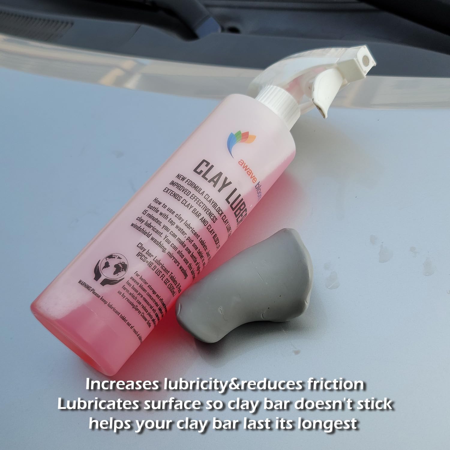 Car Clay Bars Auto Detailing 10 Pack with Lubricant Tablets 8 Pack, Include Portable Spray Bottle and Micro-Fiber Towel, for Car Wash Car Detailing Clean(10x50g