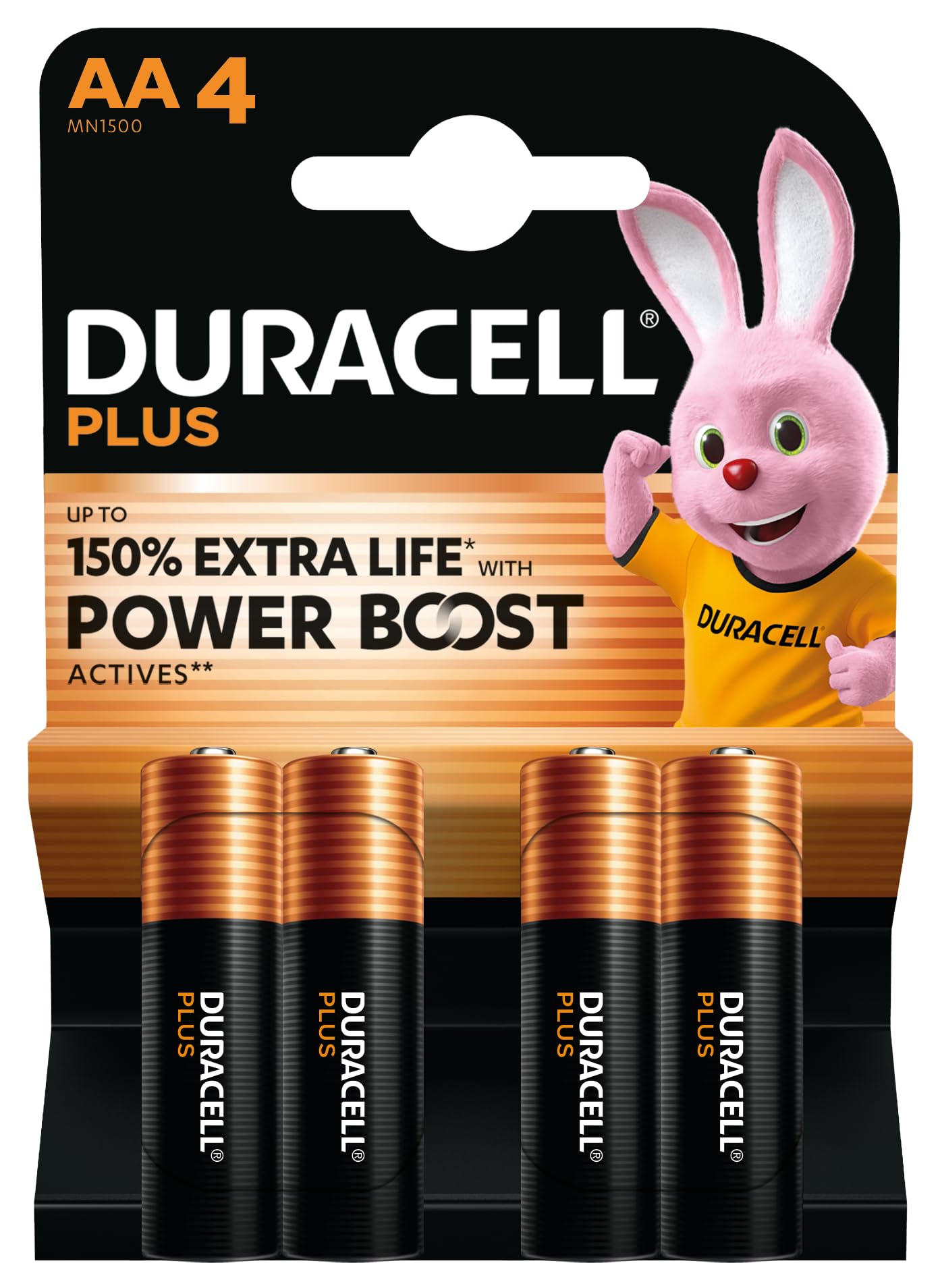Batterie Duracell Plus - AA (MN1500/​LR6) Boost K4 4pcs.