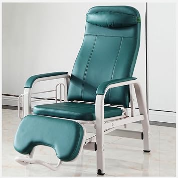 Medical Reception Chair Waiting Room Chairs, Adjustable Infusion Chair with IV Pole Stand, Blood Drawing Chair Soft Padded Seat, First Aid Room Examination Recliner Chair
