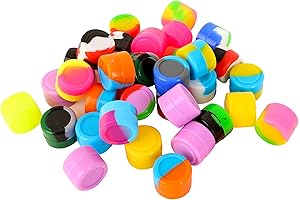 2ML Silicone Dab Containers: 100pcs Multi-Use Non-Stick Jars