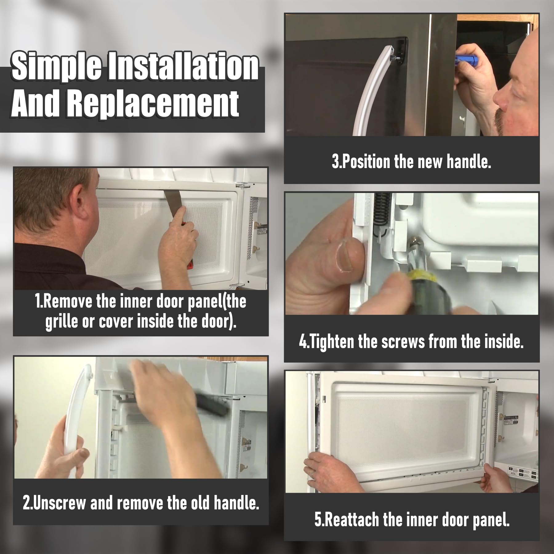 Amazon.com: ME16A4021AS Microwave Door Handle Replacement Kit,DE94