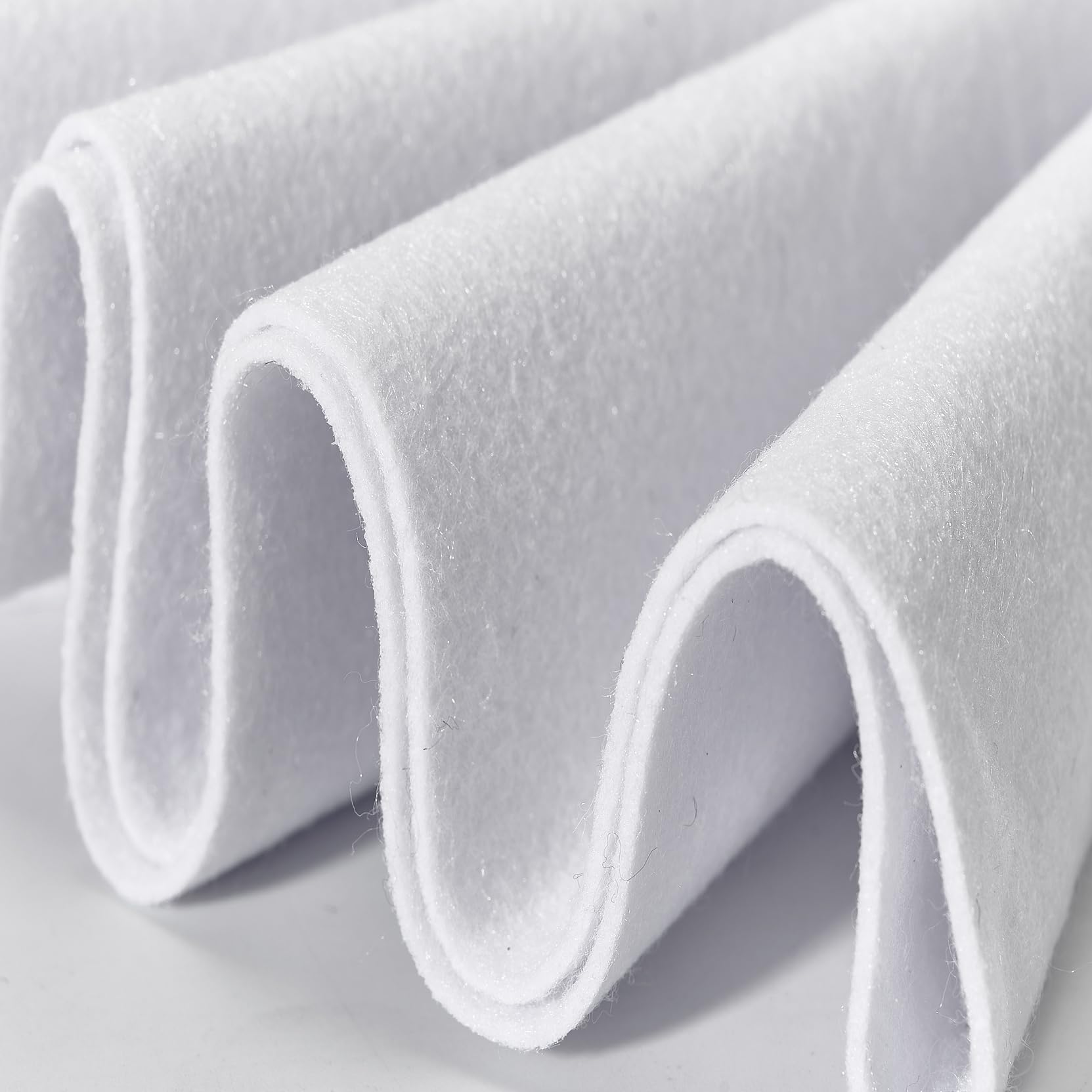 Soft White Felt Fabric Sheets 36"X 72"/ 1.6mm Thick Sewing Patwork Material Large Craft Felt Roll Fabric by The Yard