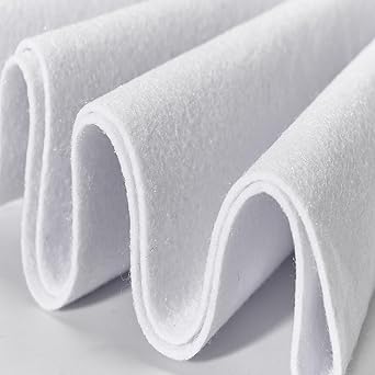 Soft White Felt Fabric 18"X 36"/ 1.6mm Thick Sewing Patwork Material Large Craft Felt Roll Fabric by The Yard