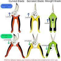 Vista 5 de Pruning Shears, 4 Pack Garden Shears with Gardening gloves, Clippers Handheld, Stainless Steel Garden Snips, Lengnoyp Pruners for Gardening