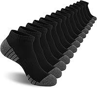 Heatuff Men's Cushioned Ankle Socks 7-Pack: Breathable Moisture-Wicking Low-Cut Casual Socks for All-Day Comfort