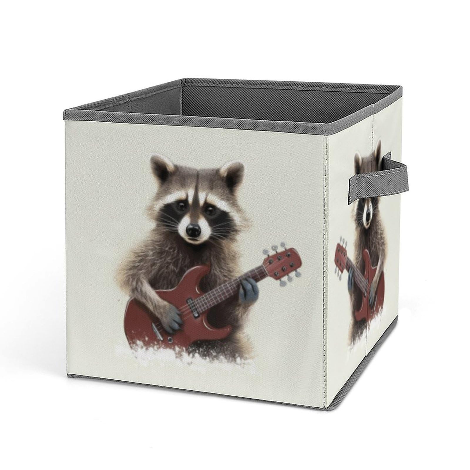 Cubes de rangement pliables pour éliminer le désordre grâce au motif raton laveur