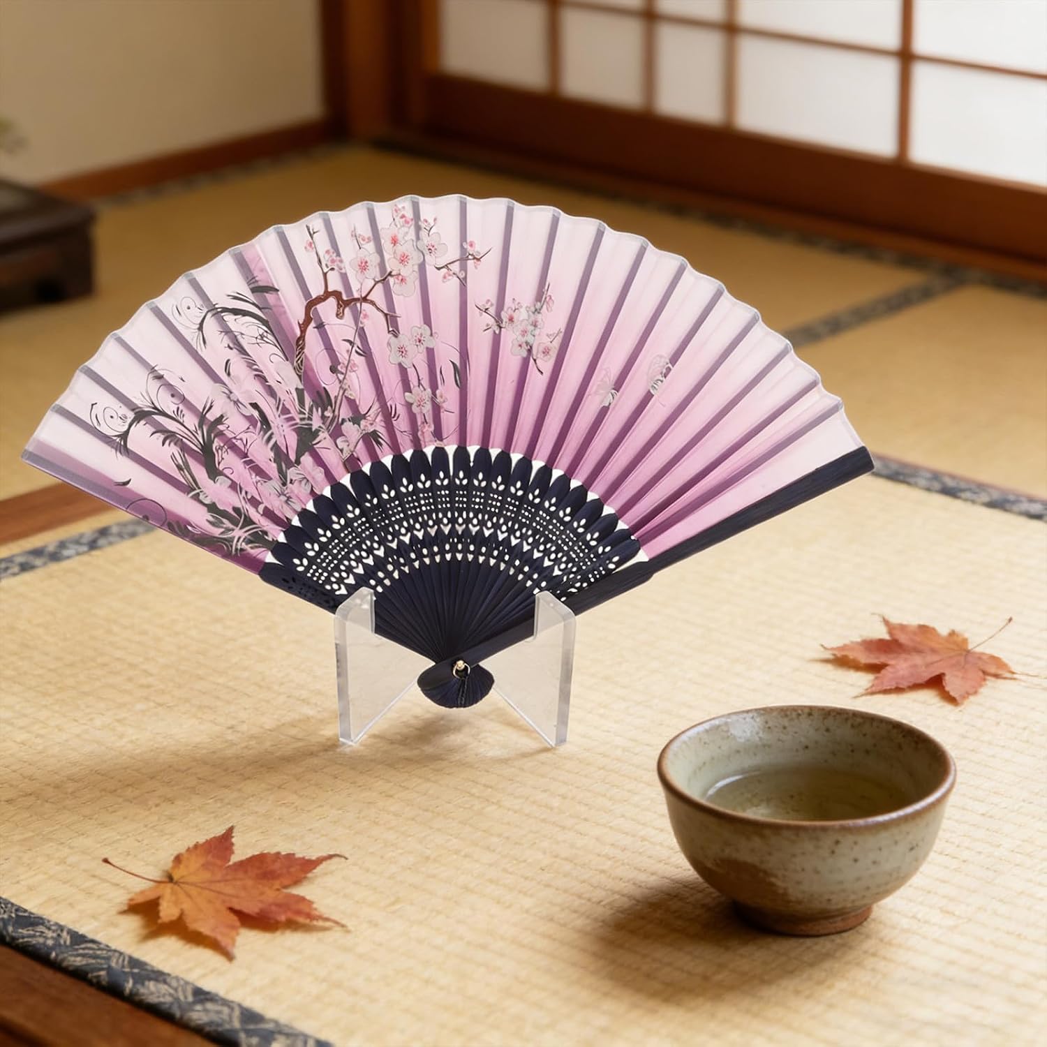 4pcs Acrylic Foldable Fan Holder Display Stand for Hand Fans