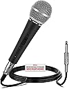 Pyle Professional Dynamic Vocal Microphone - Moving Coil Dynamic Cardioid Unidirectional Handheld Microphone with ON/OFF Switch Includes 15ft XLR Audio Cable to 1/4'' Audio Connection - PDMIC59