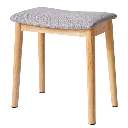 IBUYKE Saddle Cushion Vanity Stool Chair, Foot Rest Stool with