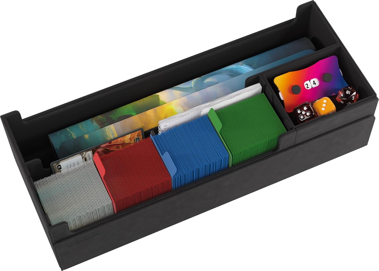 Gamegenic Cards’ Lair Pro 1000+ Convertible Gaming Box - Premium Storage and Organization for Serious Gamers, Holds Cards, Deck Boxes, and Accessories, Black Color, Made