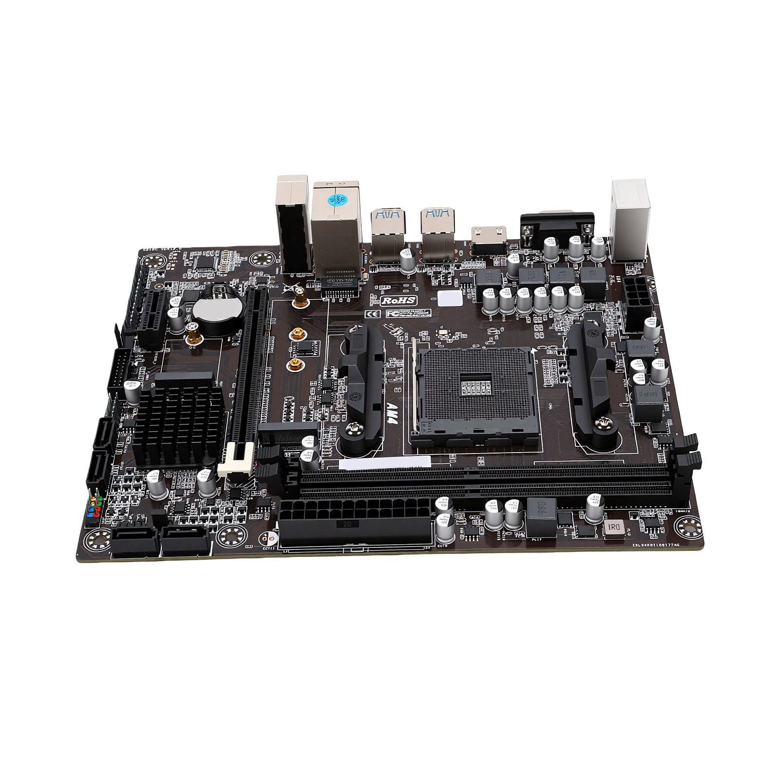 Placa Base para Juegos A320, DDR4 de 2 Canales, para Ryzen 3, 5, 7 y 9 de 1.ª, 2.ª, 3. y 4. Generación, PCI-E X16, VGA, HDMI, RJ45, USB .0, 4 USB .0, SSD M. NVMe