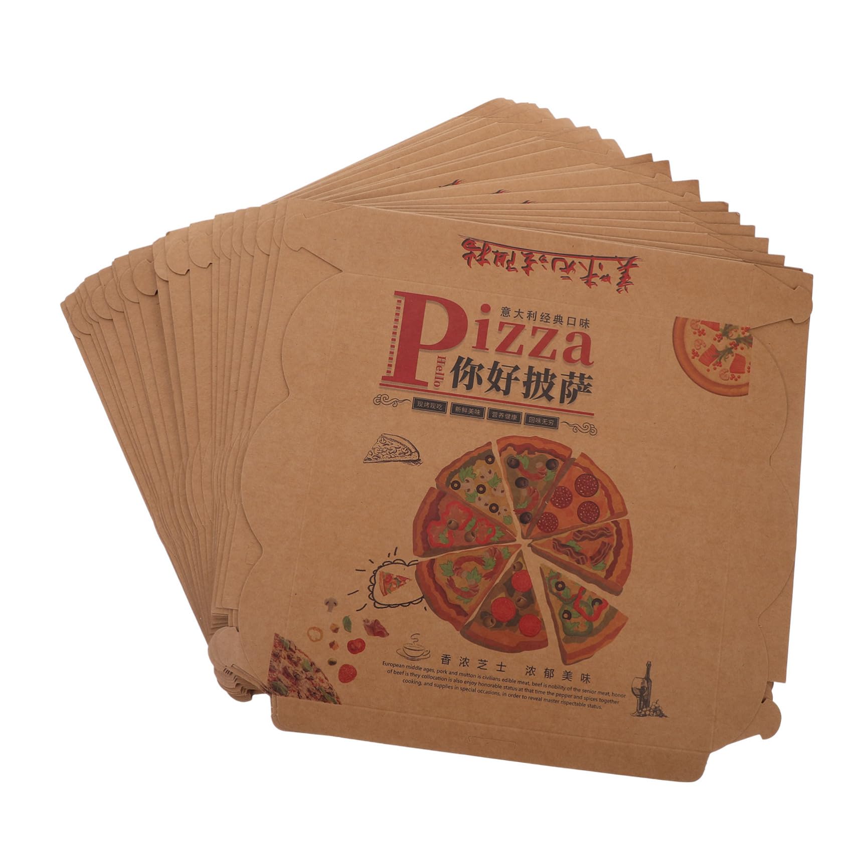COLLBATH 20piezas Cajas Pizza Desechables Recipientes Para Pizza Fiambrera Desechable Cajas Cartón Corrugado