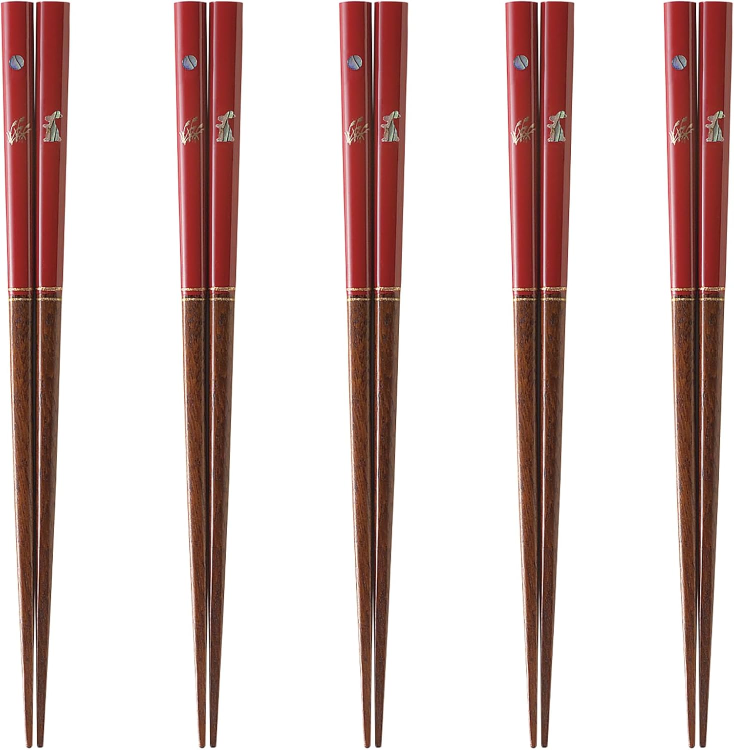 J-kitchens PID589467 Japanese Chopsticks, Set of 5 Pairs, Material: Wood, Chopsticks, Made in Japan