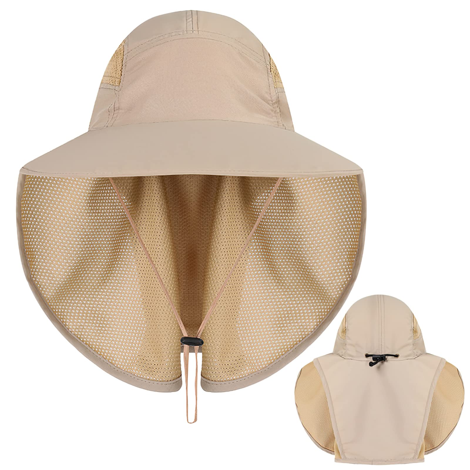 TAGVO Sombreros de Pesca, Gorros de Pescador con Protección UPF 50+, Sombrero de Pescador para Hombre Mujer, Sombrero de Sol con protección Cuello, Cámping Excursionismo Caminando