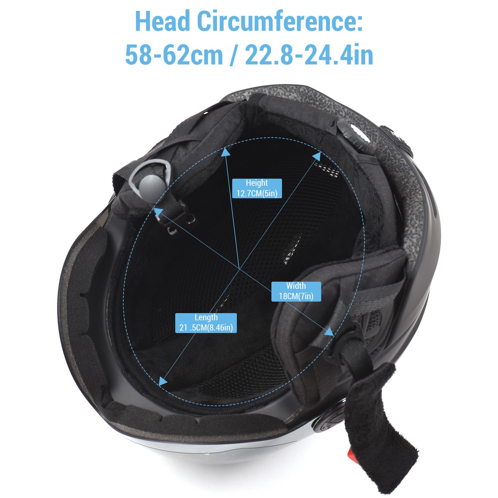 LIXADA Casque de Ski, équipement de Protection pour Le Snowboard, équipement de sécurité pour Les Sports d'hiver, Protection de la tête pour Les Sports de Neige