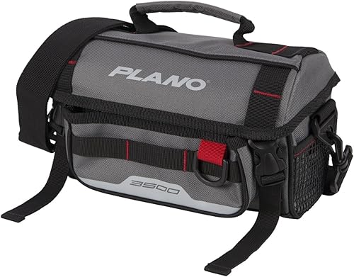 Plano PLAB35120 Bolsa de aparejos Softsider tamaño 3500, gris, almacenamiento de aparejos premium, gris