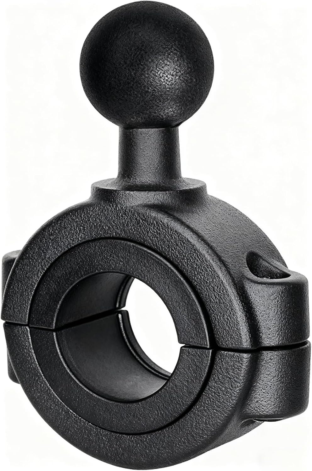 Strg 1'' Ball Mount with Rail Base for Round Rails 1.12'' to 1.5'' in Diameter, Handlebar Ball Mount Compatible with RAM Mounts B Size 1 inch Ball Double Socket Arm & Bike Motorcycle Phone Mounts
