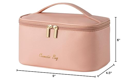 Miniatura 10 de Kitenrom Preppy - Bolsa de maquillaje pequeña de viaje para mujeres y niñas, pequeña bolsa de aseo organizador lindo (rosa raíz)