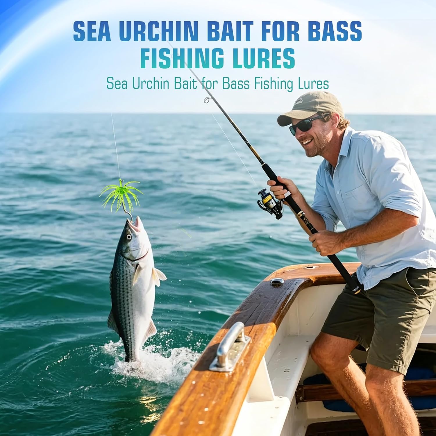 12PCS Sea Urchin Bait, Fishing Lure Plastic Fishing Lure with Reflective Stars thumbnail