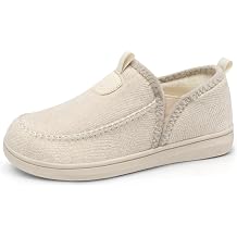 LeIsfIt Womens Slippers Wide Toe Box Memory Foam Slip-On House Shoes