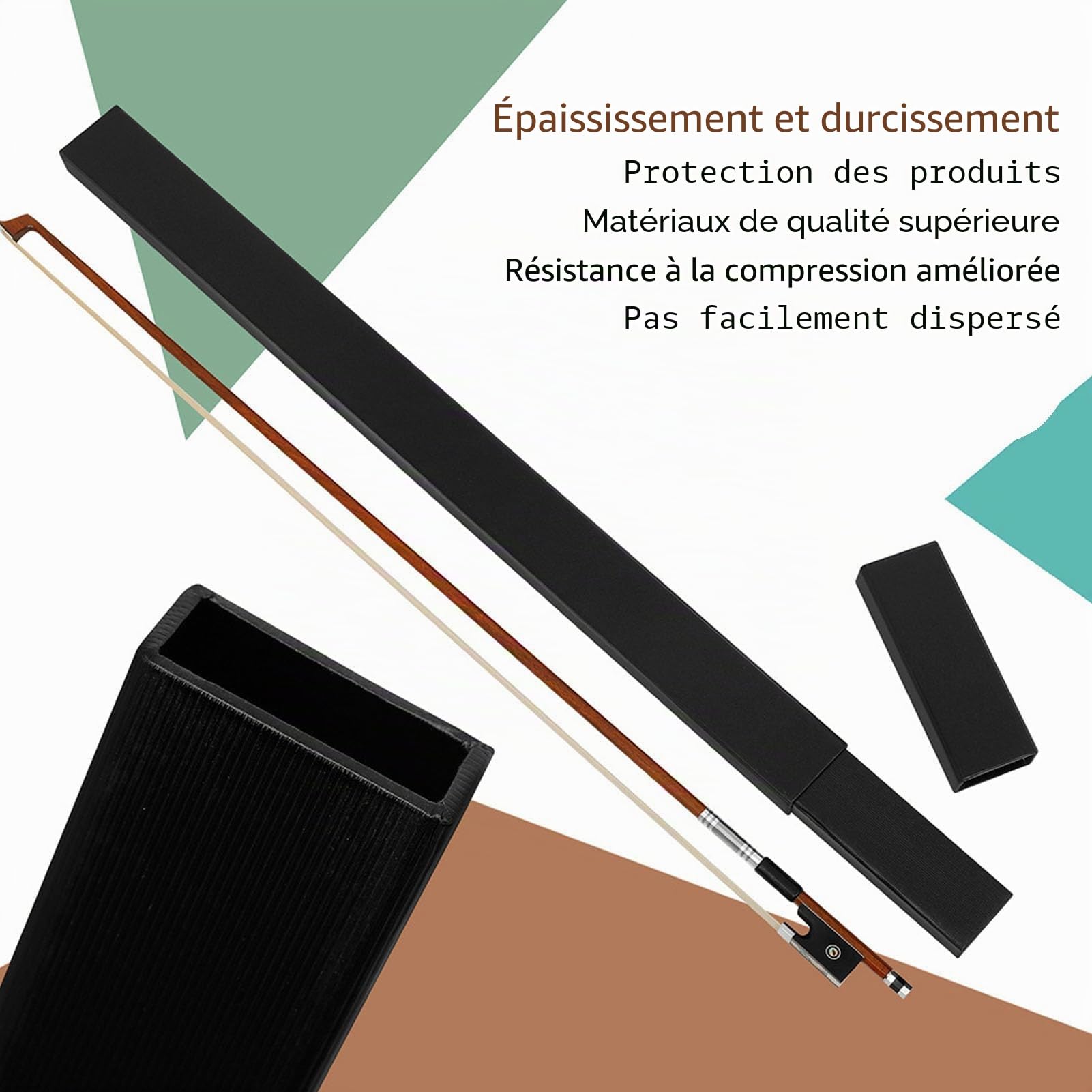 SKY – étui pour Archets de Violon, Alto et Violoncelle, Coque de Protection Légère et Rigide avec Matériau Isolant