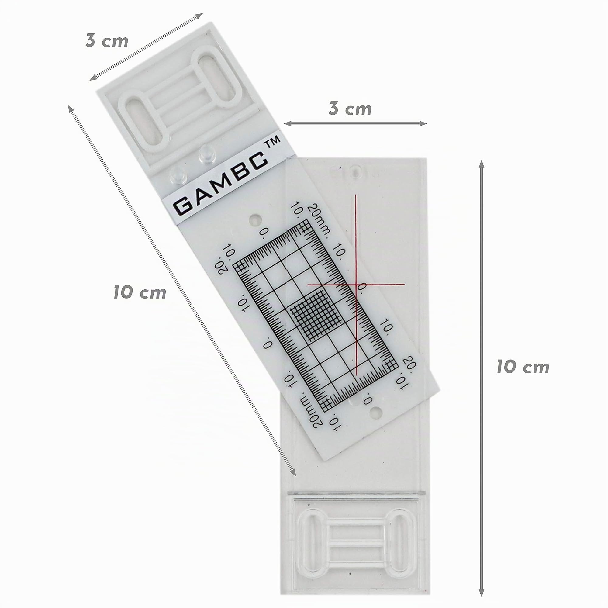 3 Stück - GAMBC® Manuelles Mauerrissmessgerät - Rissüberwachungsprotokoll - Rissmonitor zum Messen und Aufzeichnen von Läsionen und Rissen in flachen Mauerwerksoberflächen