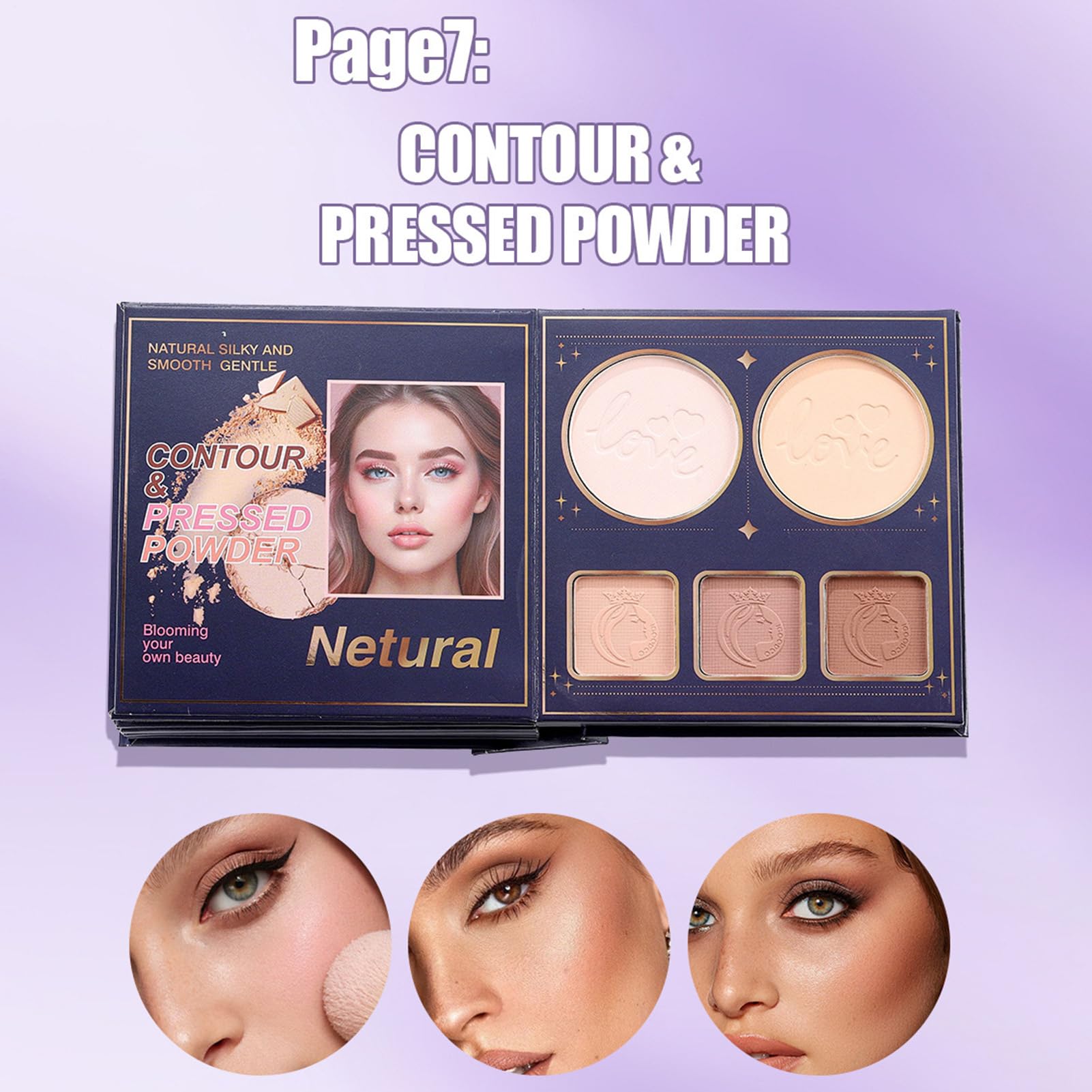 Makeup Palette Leicht Verschmelzbares Rouge & Concealer