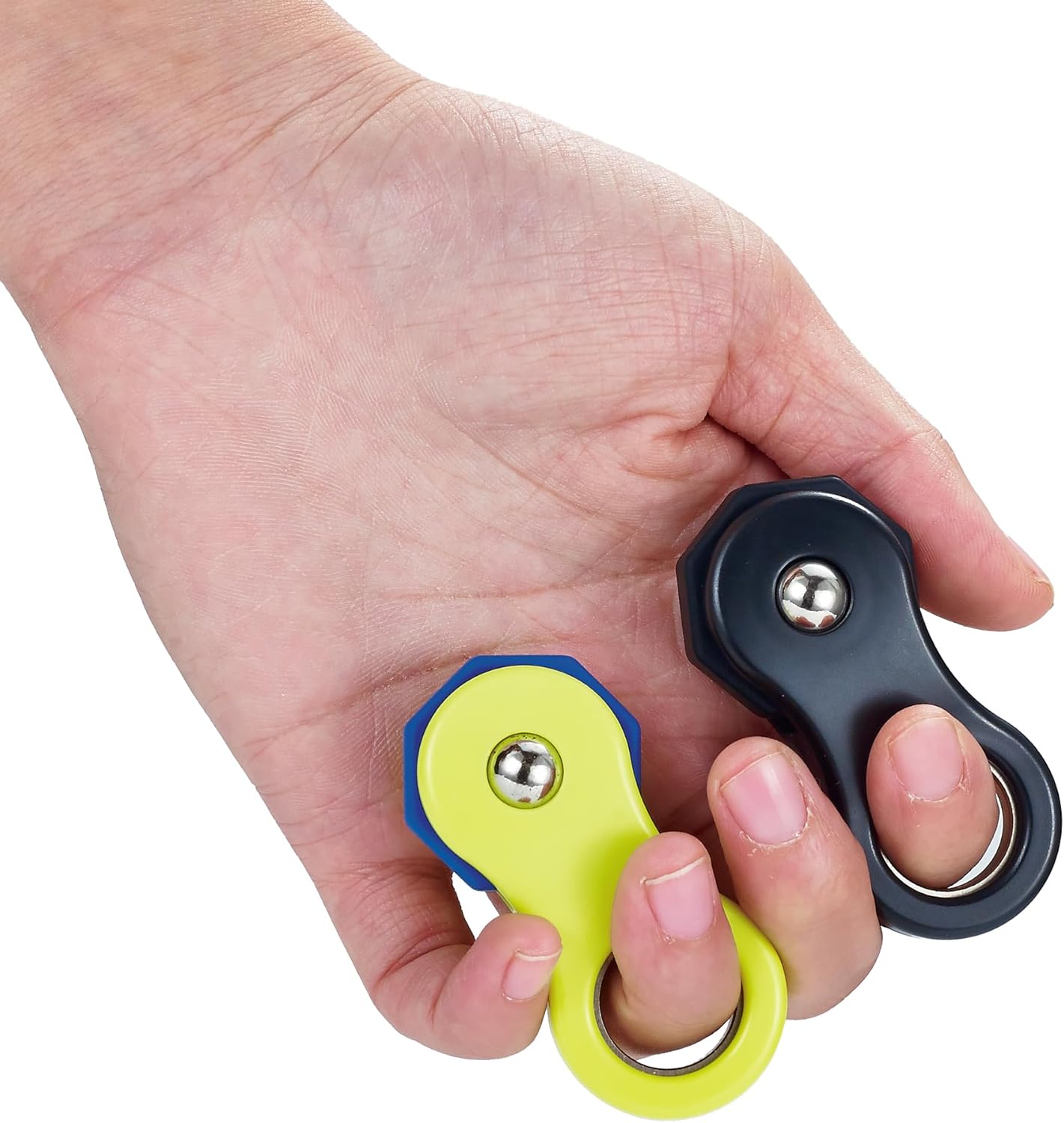 Yolscue 2 Pack Fidget Toy,Fidget Spinner Toy for Adults and Kid,Gifts Suitable for Children with Autism and ADHD,Quiet Office Desk Toy,Excellent for Relieving Stress and Anxiety Toys (Black & Yellow)