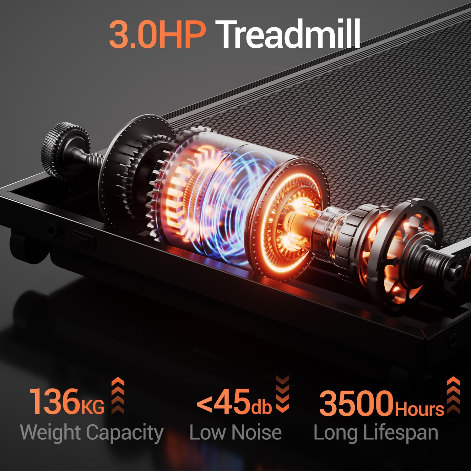 CURSOR Składana Bieżnia do domu z nachyleniem 15%, 8-12 km/h | Kompaktowa Bieżnia domowa i Biura,Cicha Treadmill Walking Pad z silnikiem 3.0HP i Wyświetlaczem LED,maks. obciążenie 136 kg