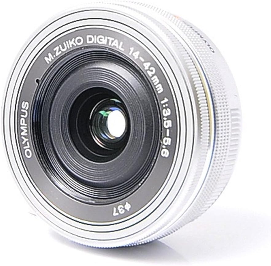 Olympus 14-42mm f3.5-5.6 EZ Interchangeable Lens for Olympus/Panasonic Micro 4/3 Digital Camera (Silver) - International Version (No Warranty)