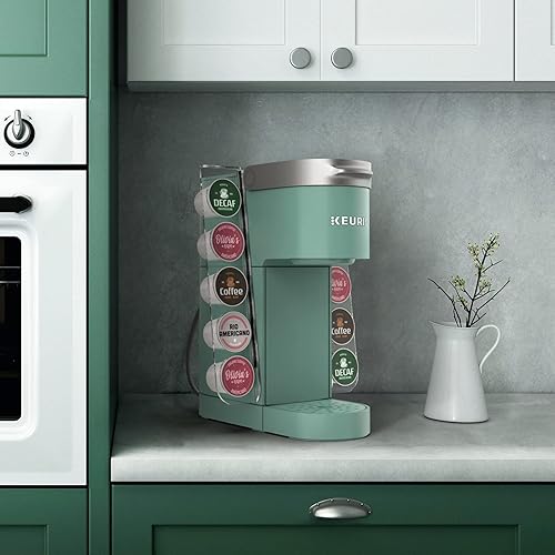 Miniatura 4 de Gevoli K Cup Organizador para cafeteras Keurig K-Mini y K Mini PLUS de una sola porción soporte de cápsulas Kcup de acrílico moderno que ahorra