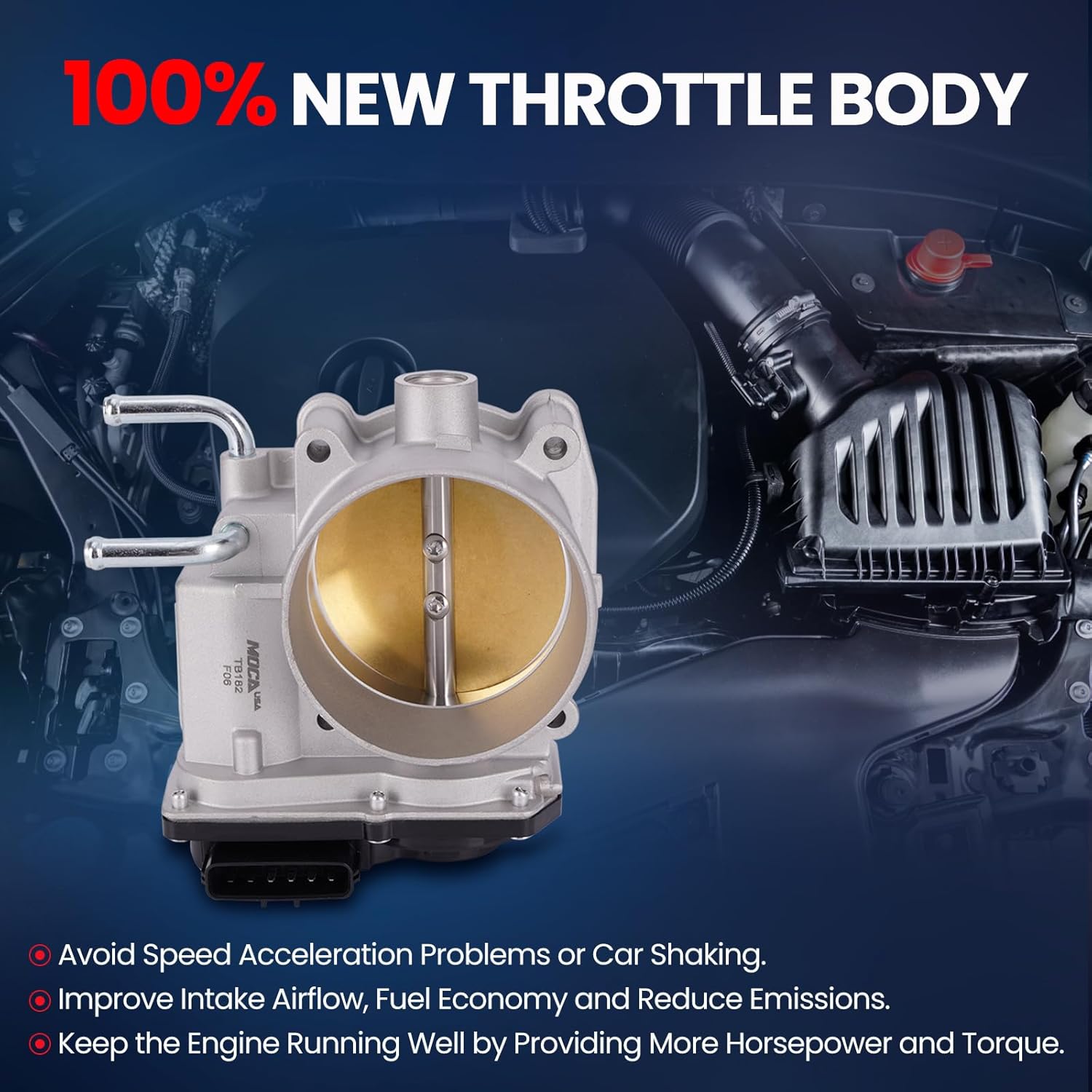 MOCA S20182 Throttle Body Fits 2014-2020 for INFINITI QX80 5.6L & 2017-2020 for Nissan Armada 5.6L & 2016-2021 for Nissan TITAN XD 5.6L & 2011-2013 for INFINITI QX56 5.6L