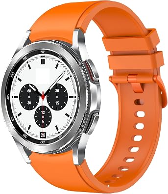 Bands for Galaxy Watch 6 Classic 47mm 43mm/Galaxy Watch 6 44mm 40mm Bands, 20mm Silicone No Gap Watch Bands for Galaxy Watch 5 40mm 44mm/Galaxy Watch 5 Pro 45mm Bands Men Women