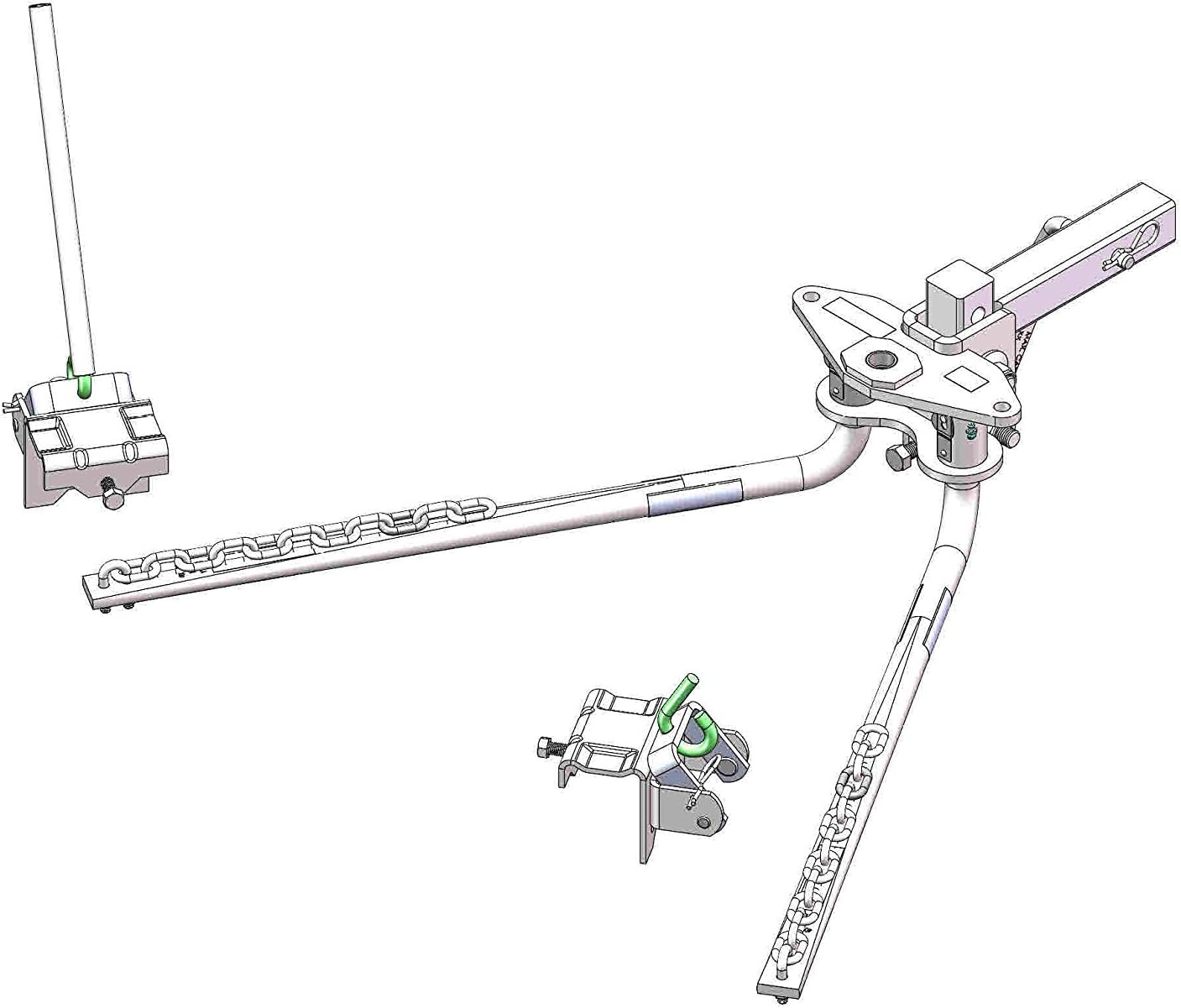 Husky 31421 Round Bar Weight Distribution Hitch with Bolt-Together Ball Mount/Shank Assembly 600 Lbs Max Tongue