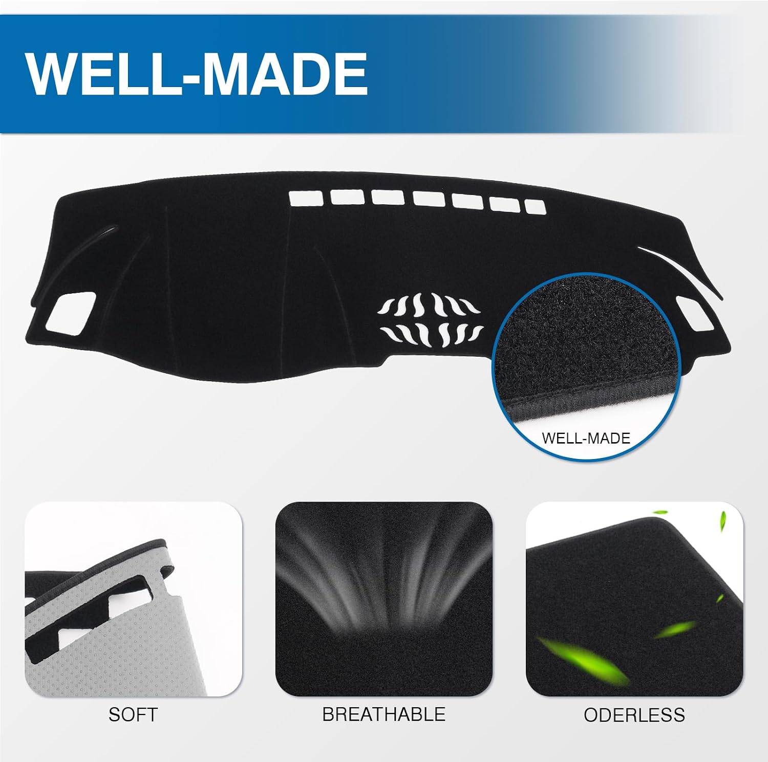 KUST Windshield Sun Shade with Dashboard Cover Mat for Honda Accord 2018-2022 Blocks UV Rays Keep Your Car Cooler Custom Fit Sunshade Windshield Glare