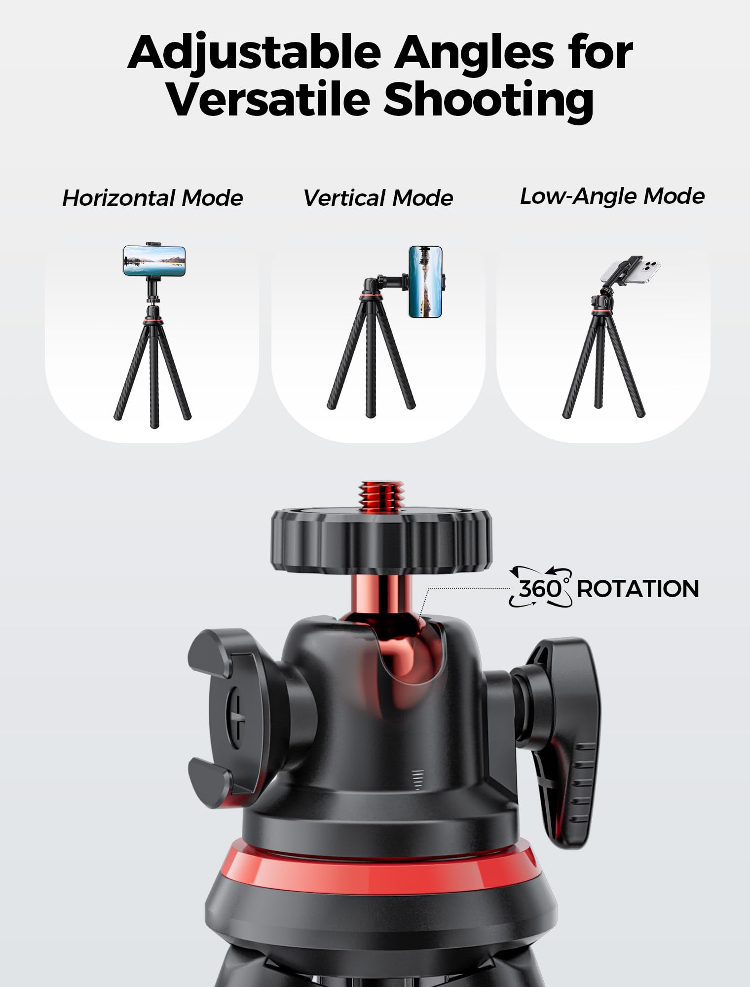 スマホ用三脚　フレキシブル三脚 スマートフォン用 フレキシブル三脚 ブラック P-STFLBK | 携帯