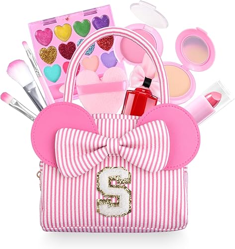 Miniatura 1 de Juegos de maquillaje no tóxicos para niñas de 3, 4, 5, 6, 7, 8, 9, 10 años, regalos de cumpleaños, Navidad, San Valentín para niñas, bolso