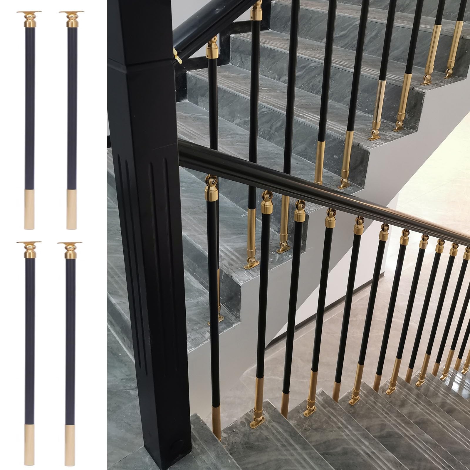 Balustres de terrasse pour sécuriser une rampe d'escalier ou un accès de cave
