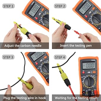 Wire Piercing Probe, Insulation Piercing Clip Tool for Multimeter Voltage Voltmeter Thermometer Testing(4 Pack)